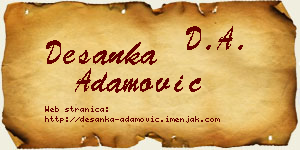 Desanka Adamović vizit kartica